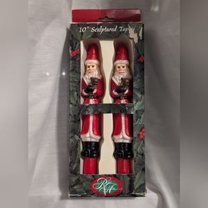 10" Sculpted Santa Candles